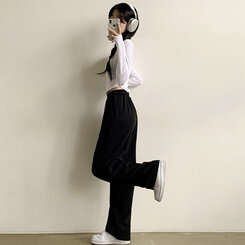 トレーニングパンツ エアワイドトレーニングバンディングパンツ9色 BLACK