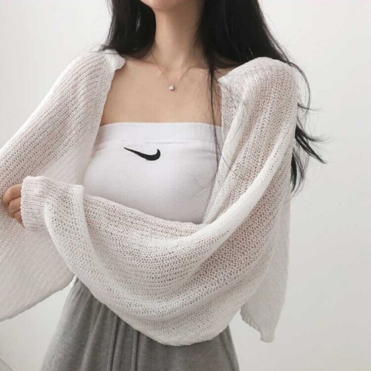 デリケートシンクボレロカーディガン8色 IVORY