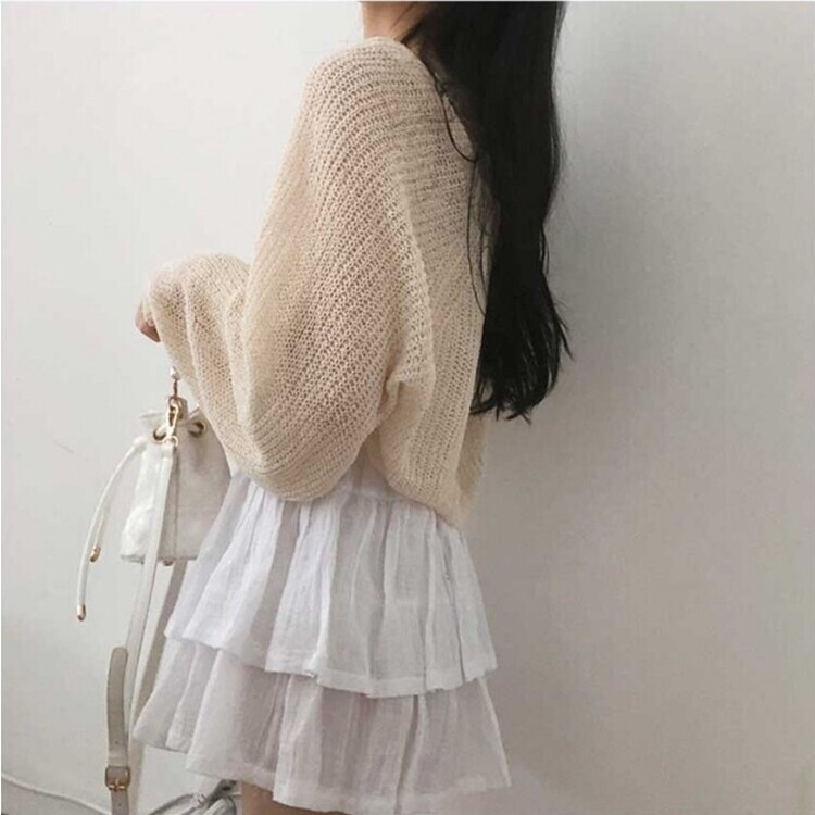 デリケートシンクボレロカーディガン8色 BEIGE