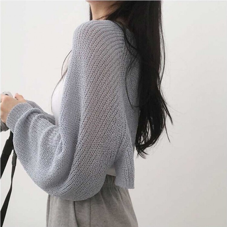 デリケートシンクボレロカーディガン8色 AQUA