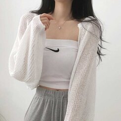 デリケートシンクボレロカーディガン8色 IVORY