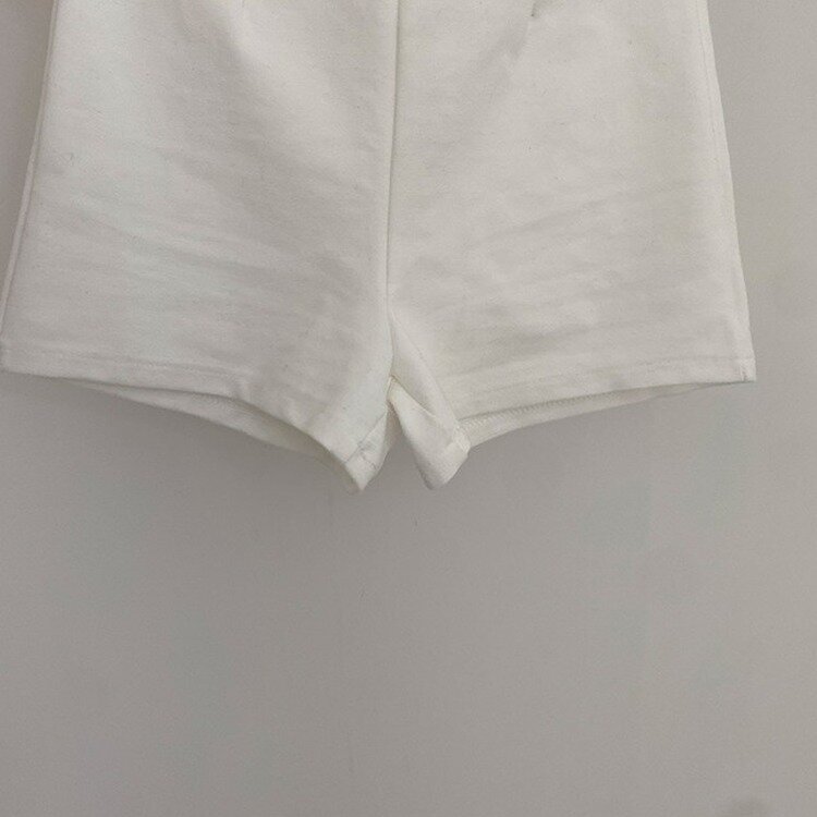 내다리에 착붙 하이웨스트 쫀쫀 핀턱 스판 하프 반바지 숏팬츠