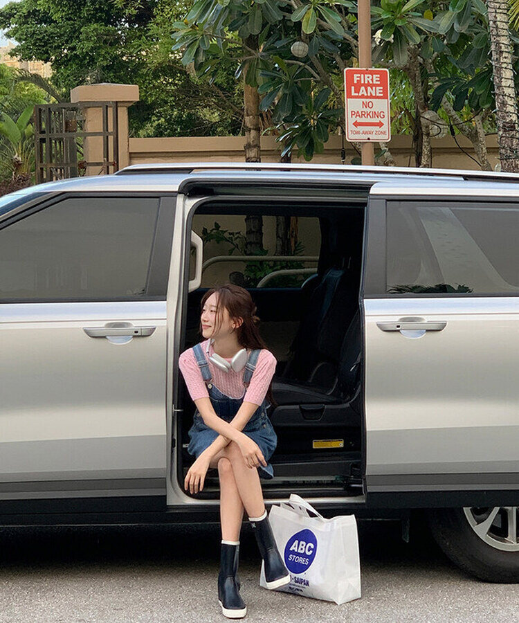 ケーブル編みシャーリング半袖ニット5色 PINK