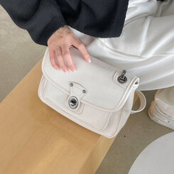 バッグ フェイクレザーチェーンツーウェイショルダークロスバッグ IVORY