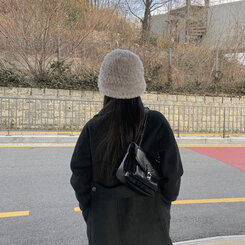 バッグ フェイクレザーチェーンツーウェイショルダークロスバッグ BLACK