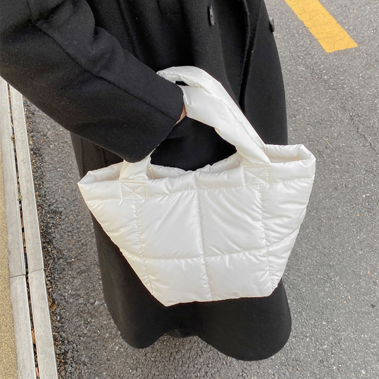 フェイクレザーレザーダウントートバッグ｜バッグ｜韓国ファッション