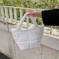 フェイクレザーレザーダウントートバッグ｜バッグ｜韓国ファッション