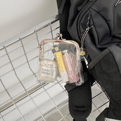 ファッション雑貨 シルバーバックルコインポーチ CLEAR