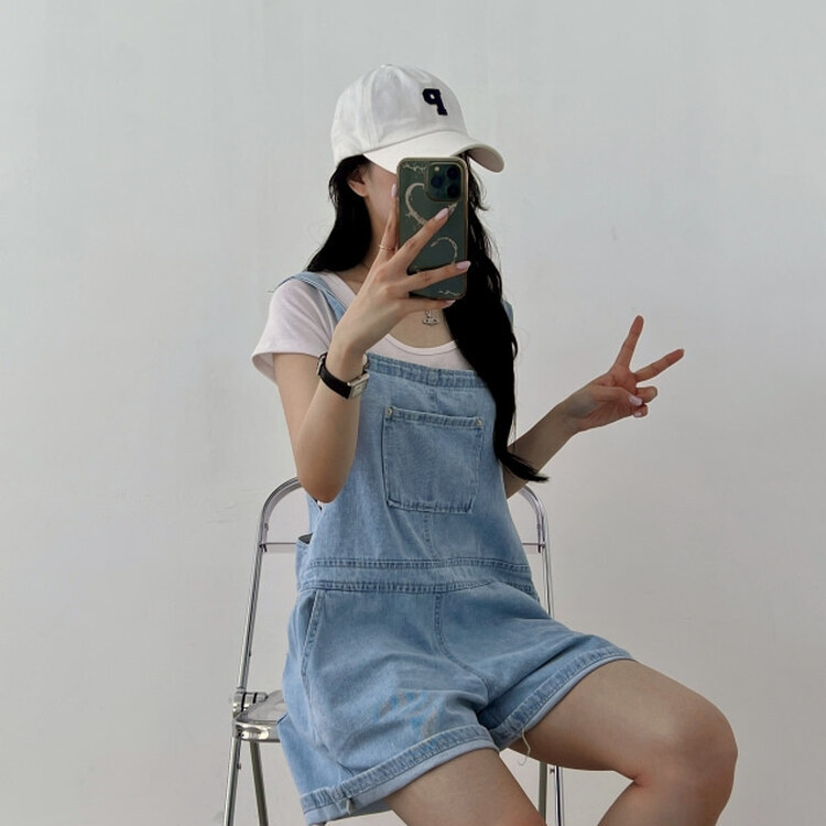 デニムショートジャンプスーツ デニムショートジャンプスーツ 1013-240806010 | rripcord