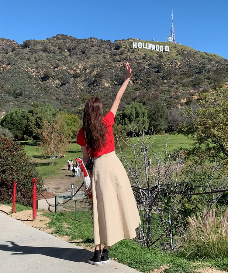 ピンタックフルコットンスカート BEIGE