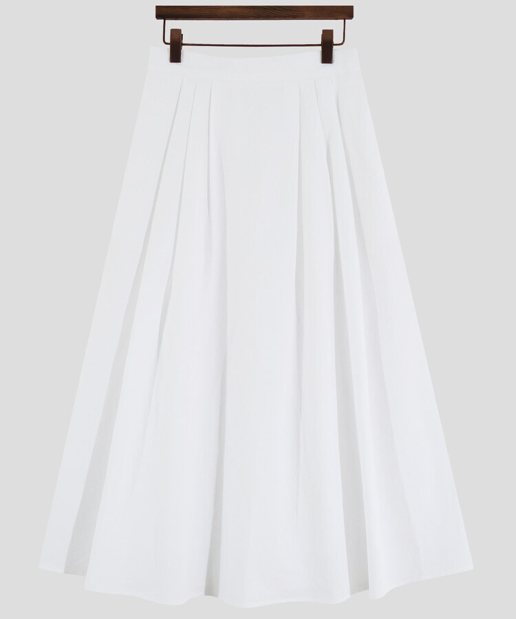 ピンタックフルコットンスカート