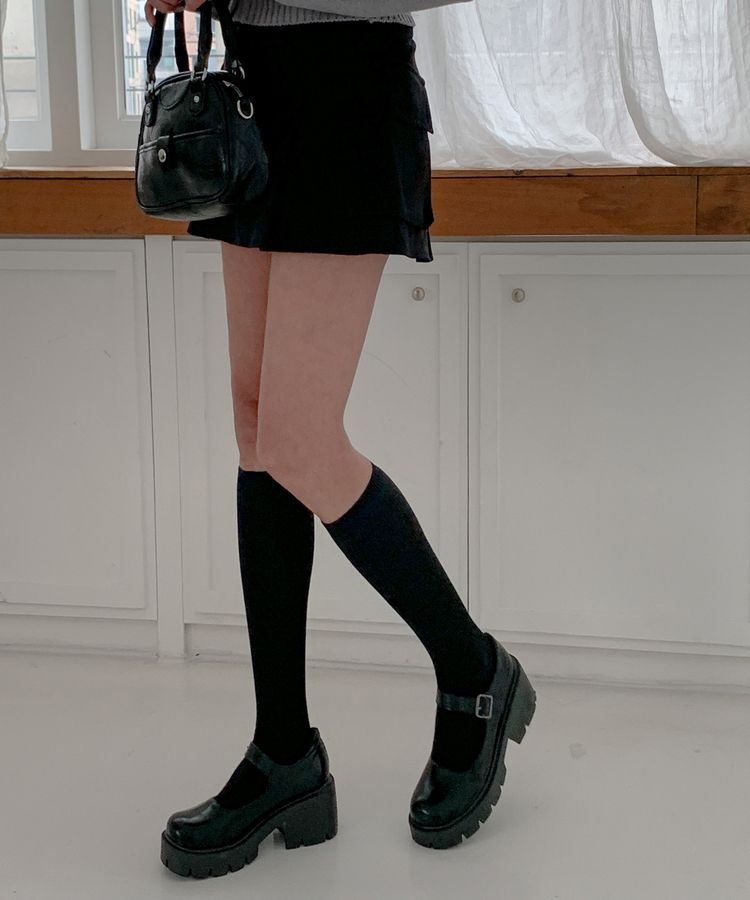 ウェルズプラットフォームシューズ matte black