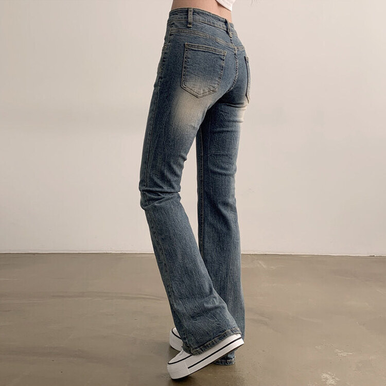 ジャンティーク購入　ブーツカットデニム　ブリーチ　ビンテージ 楽天市場】正規品【 Chikashitsu + vintage wash bootscut denim