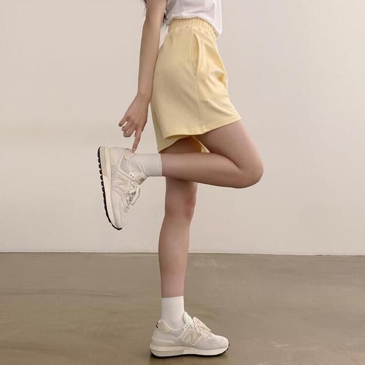 トレーニングパンツ 【3分丈/5分丈 形別】バンディングトレーニングショートパンツ12色 LIGHT YELLOW