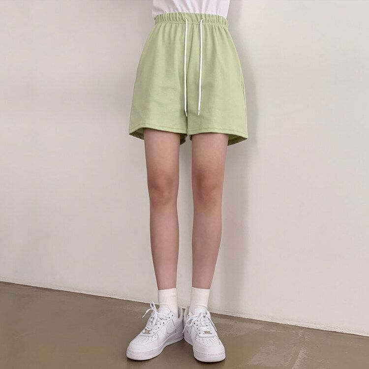 トレーニングパンツ 【3分丈/5分丈 形別】バンディングトレーニングショートパンツ12色 LIGHT GREEN