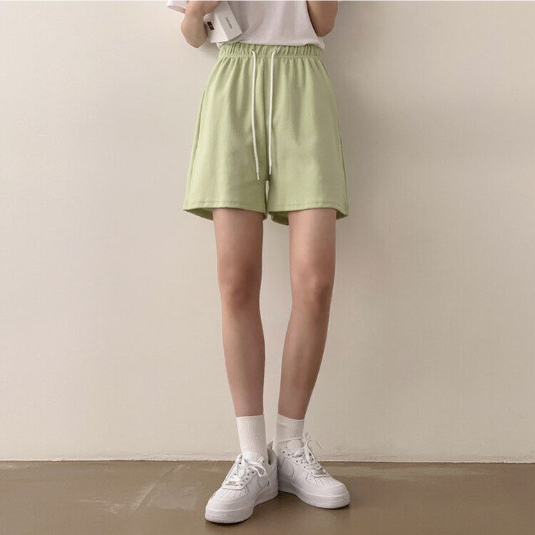 トレーニングパンツ 【3分丈/5分丈 形別】バンディングトレーニングショートパンツ12色 LIGHT GREEN