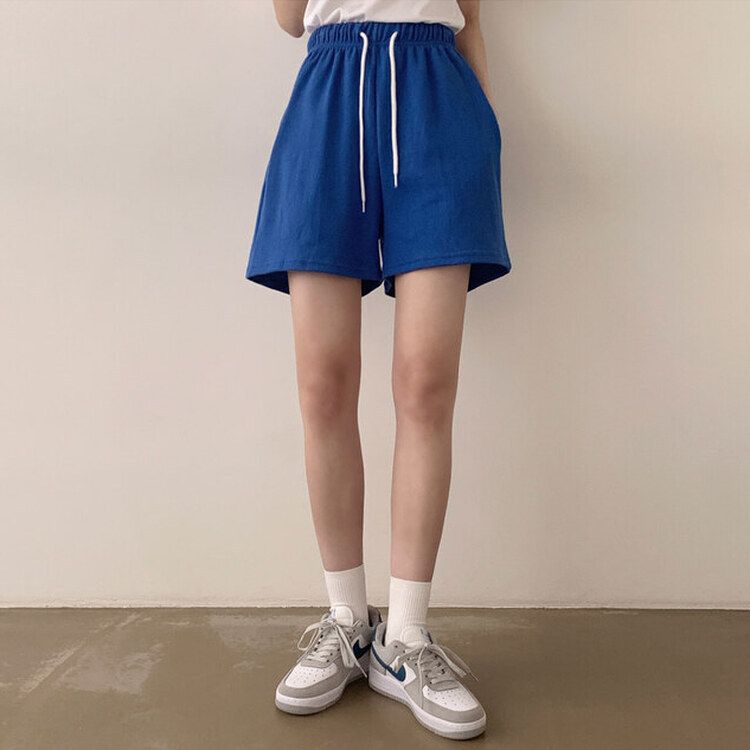 トレーニングパンツ 【3分丈/5分丈 形別】バンディングトレーニングショートパンツ12色 BLUE