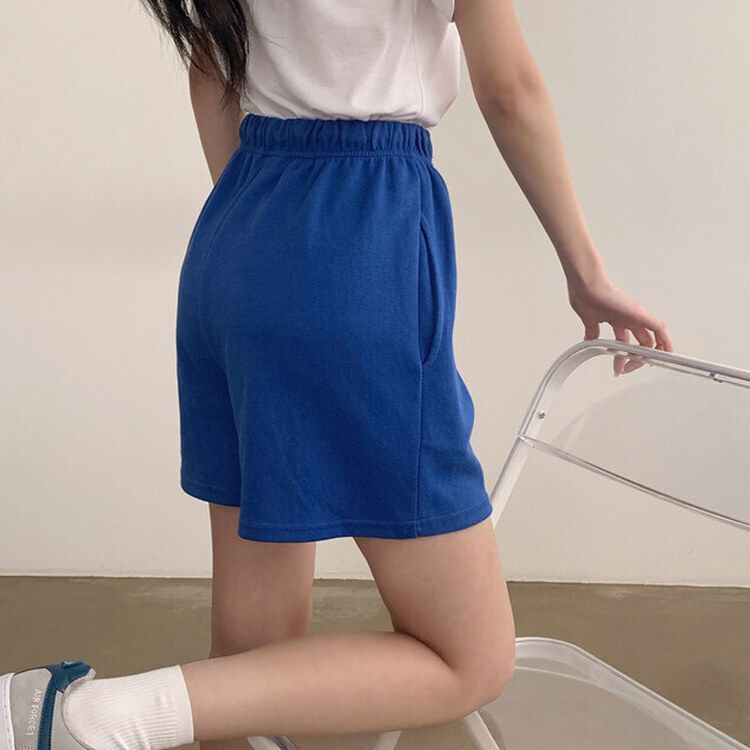トレーニングパンツ 【3分丈/5分丈 形別】バンディングトレーニングショートパンツ12色 BLUE