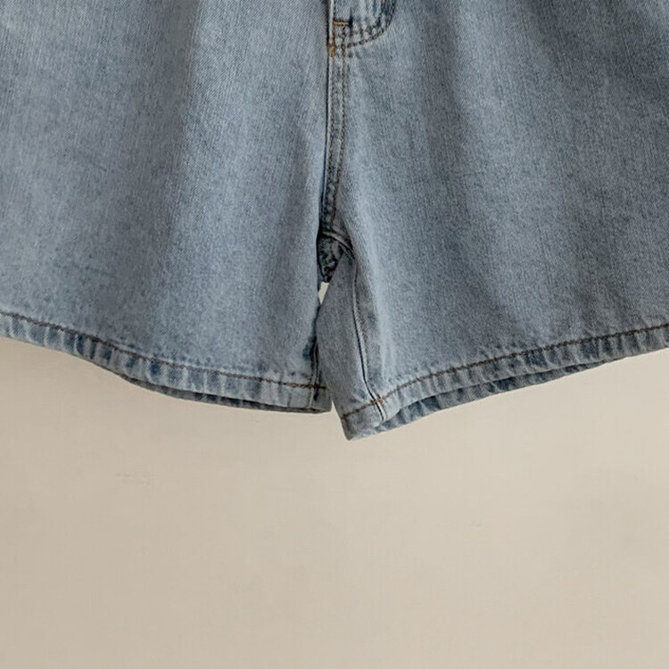 ショートパンツ 【SHORT/BASIC 丈別】ハイウエストデニムショートパンツ