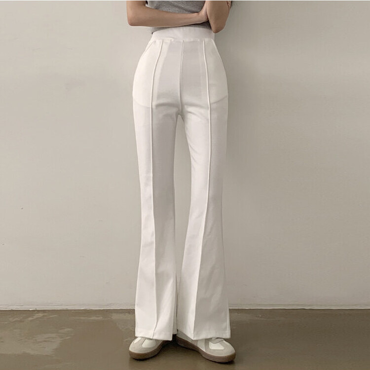トレーニングパンツ バンディングブーツカットトレーニングパンツ WHITE