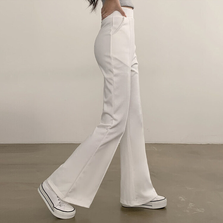 トレーニングパンツ バンディングブーツカットトレーニングパンツ WHITE