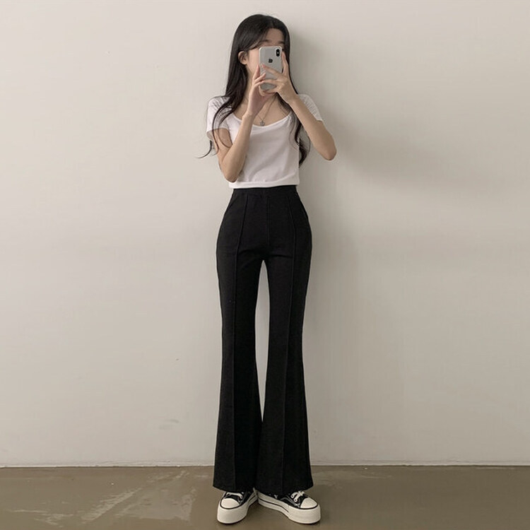 トレーニングパンツ バンディングブーツカットトレーニングパンツ BLACK