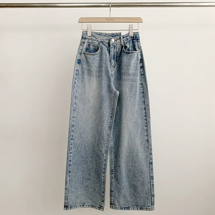 【SHORT/BASIC/LONG 丈別】ハイウエストワイドデニムパンツ6色