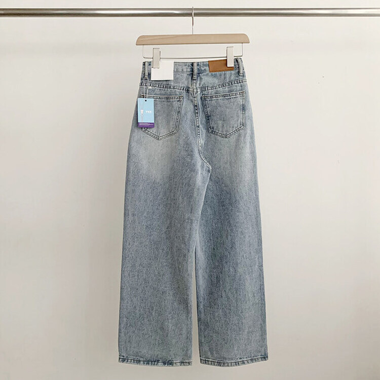 【SHORT/BASIC/LONG 丈別】ハイウエストワイドデニムパンツ6色