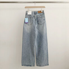 【SHORT/BASIC/LONG 丈別】ハイウエストワイドデニムパンツ6色