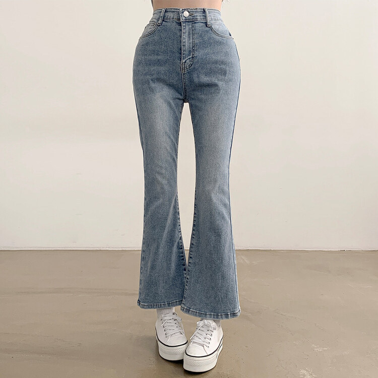 【SHORT/BASIC/LONG 丈別】ブーツカットデニムパンツ6色 LIGHT BLUE