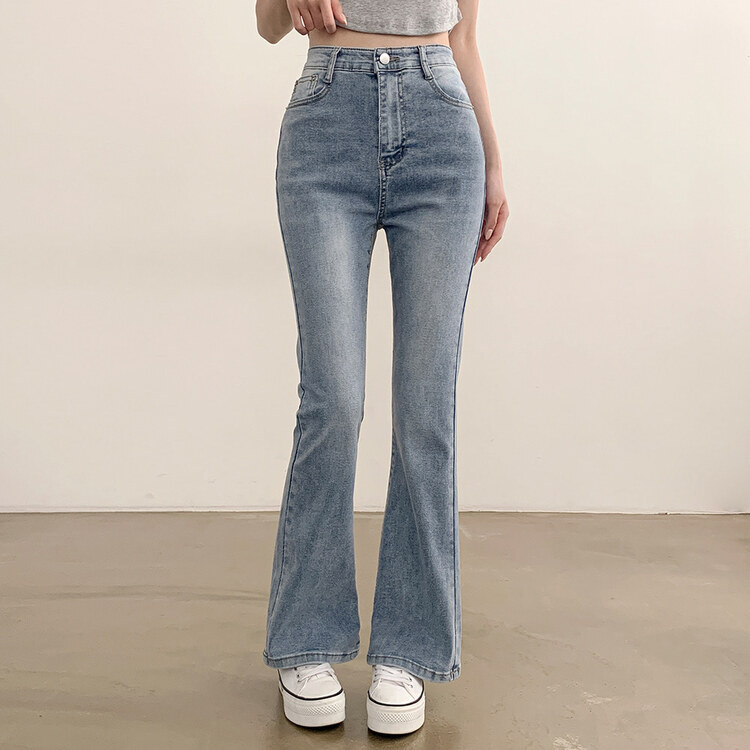 【SHORT/BASIC/LONG 丈別】ブーツカットデニムパンツ6色 LIGHT BLUE