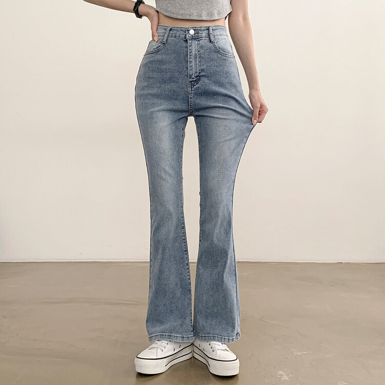 【SHORT/BASIC/LONG 丈別】ブーツカットデニムパンツ6色 LIGHT BLUE