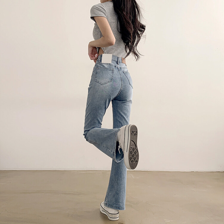 【SHORT/BASIC/LONG 丈別】ブーツカットデニムパンツ6色 LIGHT BLUE