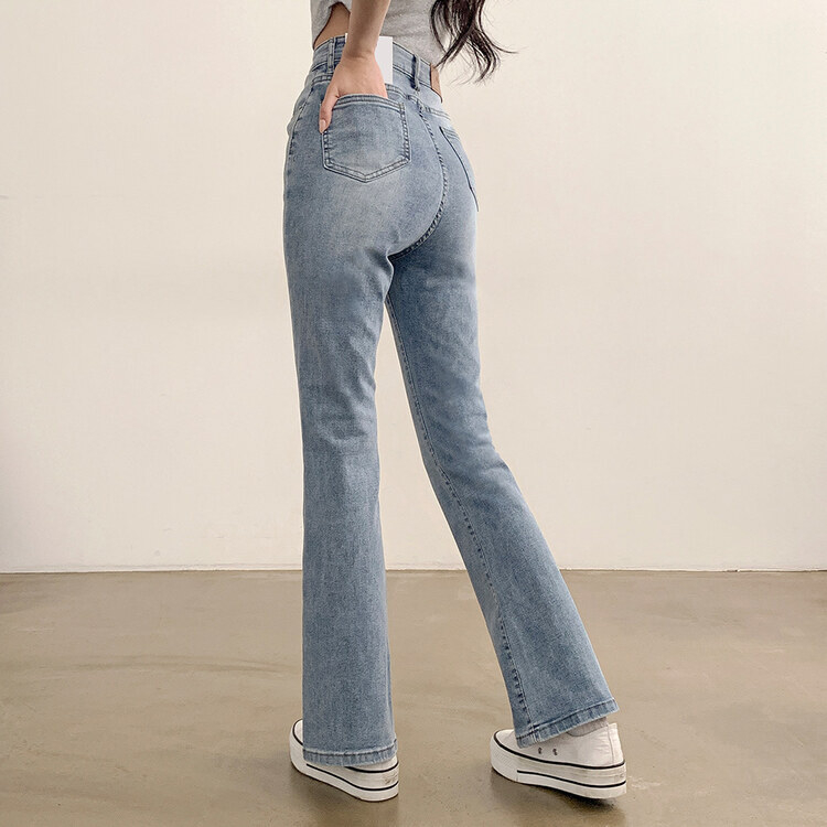 【SHORT/BASIC/LONG 丈別】ブーツカットデニムパンツ6色 LIGHT BLUE