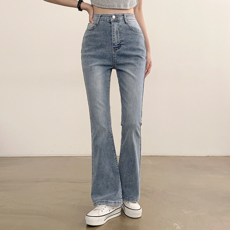【SHORT/BASIC/LONG 丈別】ブーツカットデニムパンツ6色 LIGHT BLUE