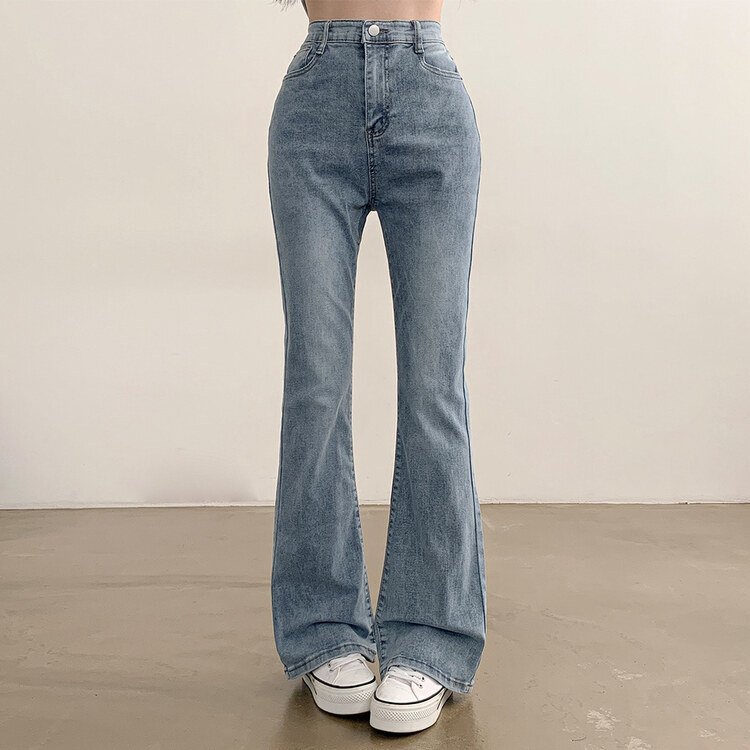 【SHORT/BASIC/LONG 丈別】ブーツカットデニムパンツ6色 LIGHT BLUE