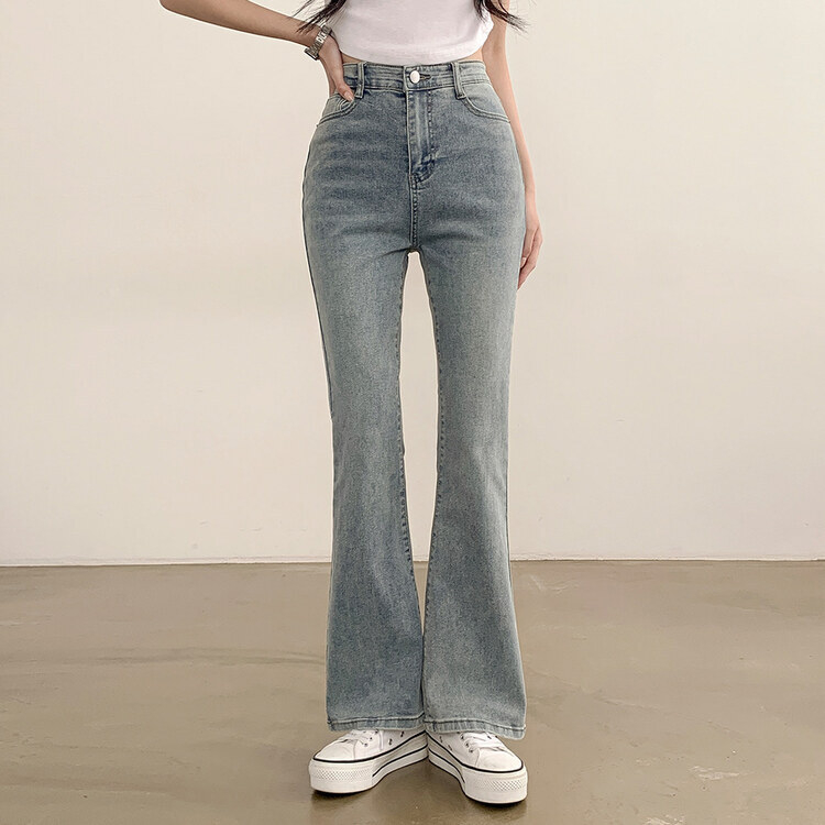 【SHORT/BASIC/LONG 丈別】ブーツカットデニムパンツ6色 Vintage Blue