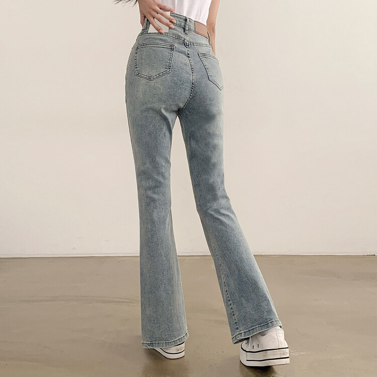 【SHORT/BASIC/LONG 丈別】ブーツカットデニムパンツ6色 Vintage Blue