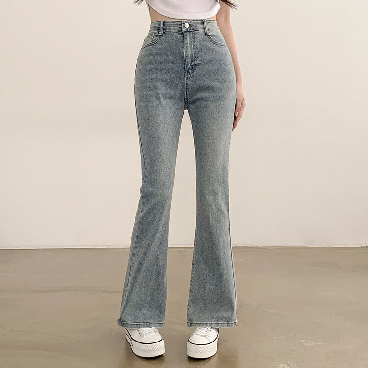 【SHORT/BASIC/LONG 丈別】ブーツカットデニムパンツ6色 Vintage Blue