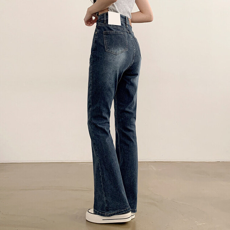 【SHORT/BASIC/LONG 丈別】ブーツカットデニムパンツ6色 DARK BLUE