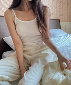 ノースリーブ クーリングクロップキャミソール IVORY