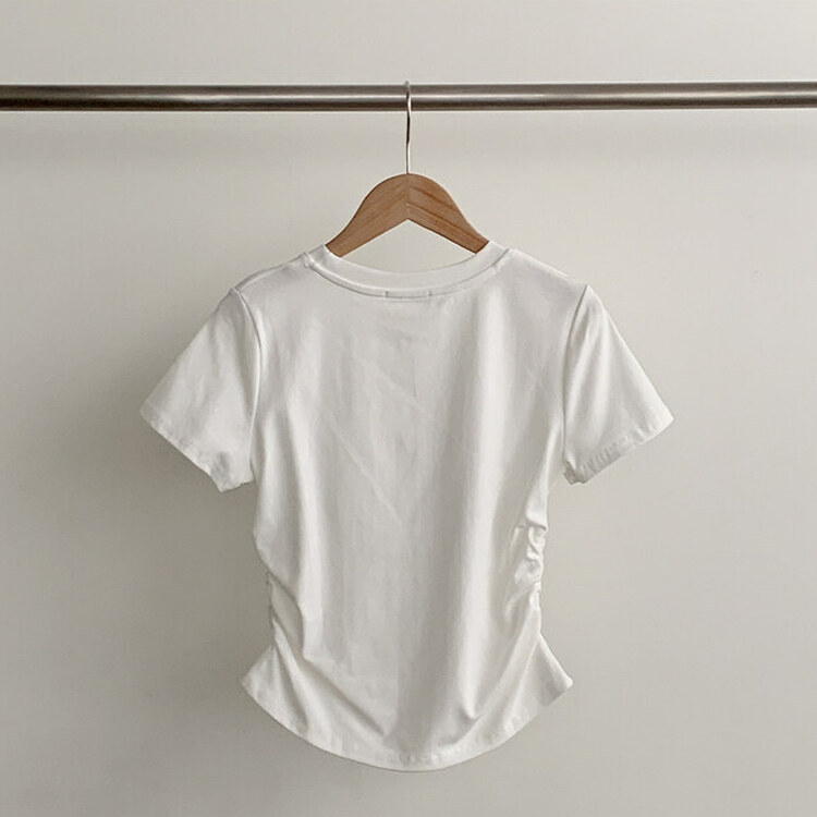 サイドシャーリングクロップ半袖Tシャツ５色