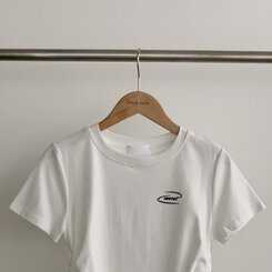 半袖Tシャツ サイドシャーリングクロップ半袖Tシャツ5色