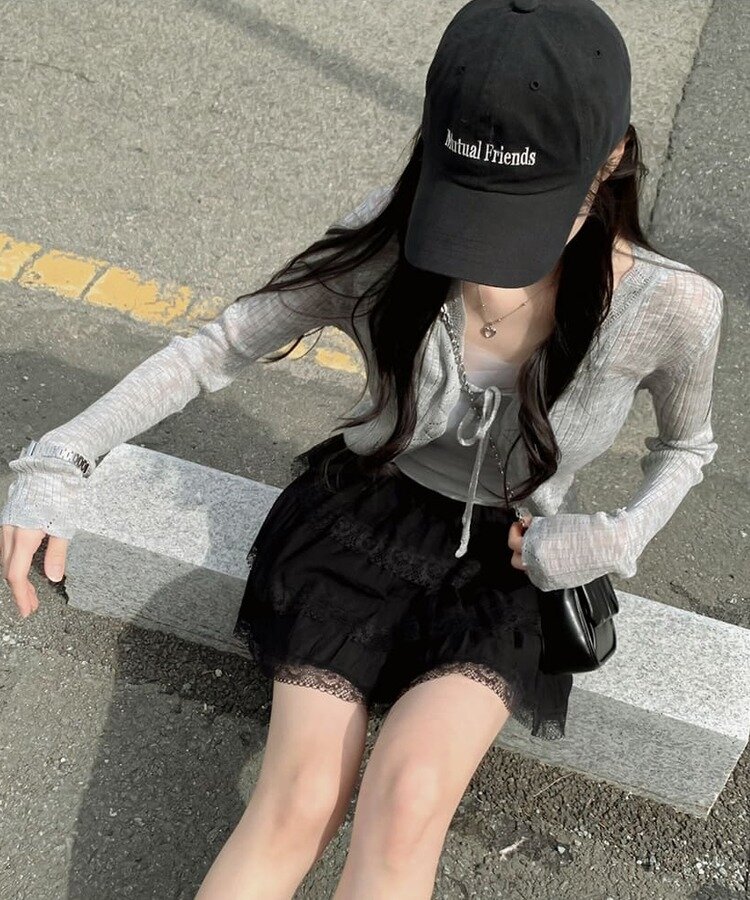 コットンレースティアードミニスカート｜ミニスカート｜韓国