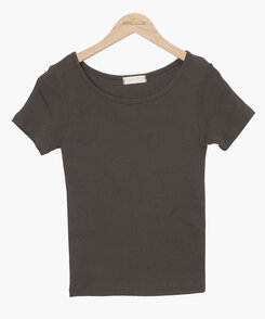 半袖Tシャツ シンプルラウンドネックスリム半袖Tシャツ8色
