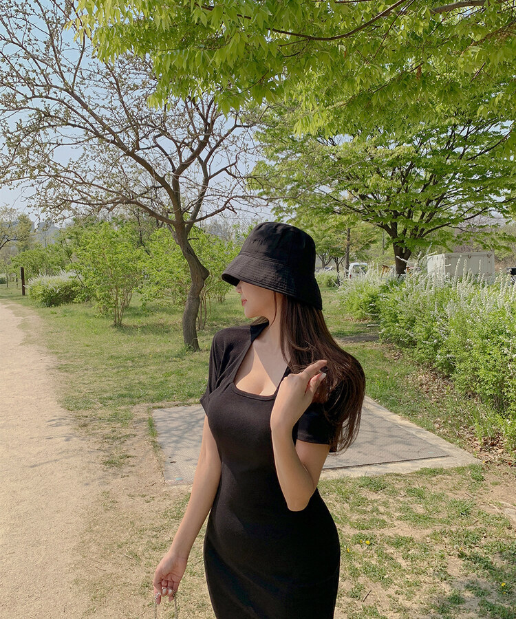 シンプルデイリーバケットハット BLACK