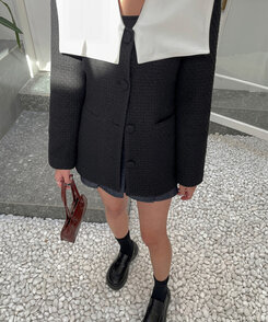 その他 チョコレートプラットフォームローファー BLACK