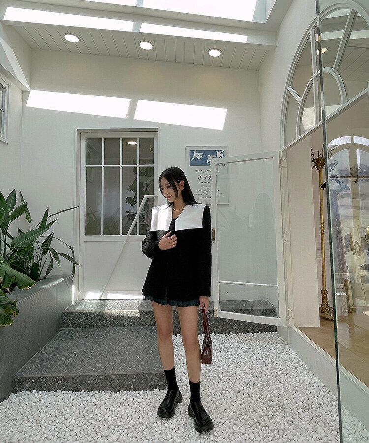 チョコレートプラットフォームローファー BLACK