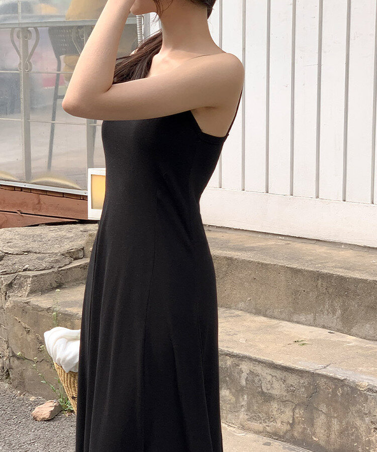 キャミロングワンピース Black