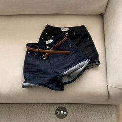 ショートパンツ ノンフェードデニムショートパンツ